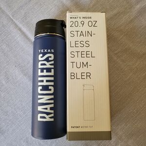 Texas Ranchers Navy Stainless Steel Travel Tumbler, 20 Oz